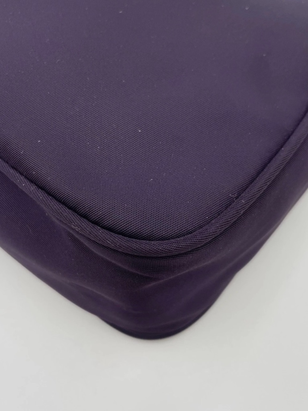 Prada Deep Purple Nylon Shoulder Bag with Triangle Logo y2k - Picture 8 of 15